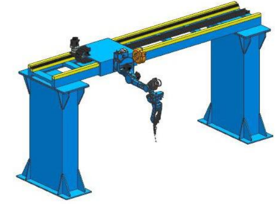機(jī)器人外部軸-天軌龍門(mén)式單軸吊裝直線(xiàn)行走